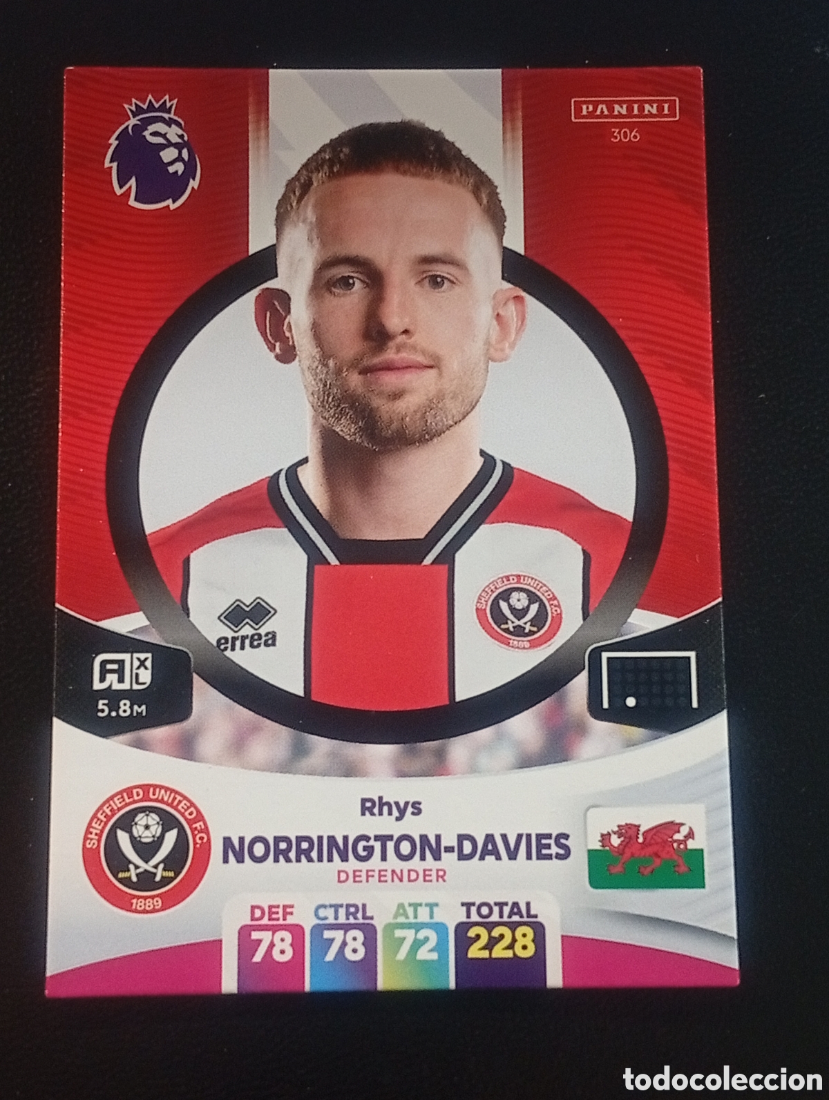 Fu&szlig;ball-Sticker: 306 DAVIES NORRINGTON SHEFFIELD 2023 2024 ADRENALYN XL PREMIER LEAGUE PANINI CROMOS CARDS TOPPS