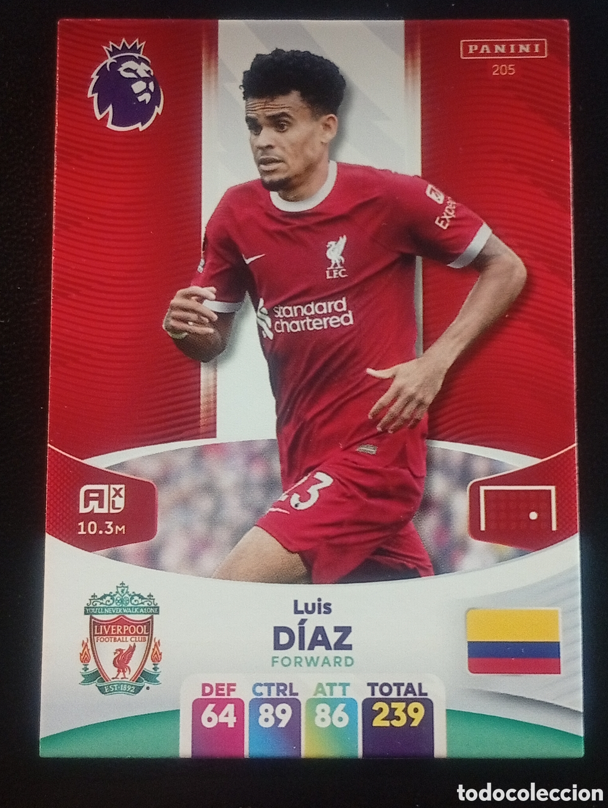 Cromos de F&uacute;tbol: 205 LUIS DIAZ LIVERPOOL 2023 2024 ADRENALYN XL PREMIER LEAGUE PANINI CROMOS CARDS TOPPS