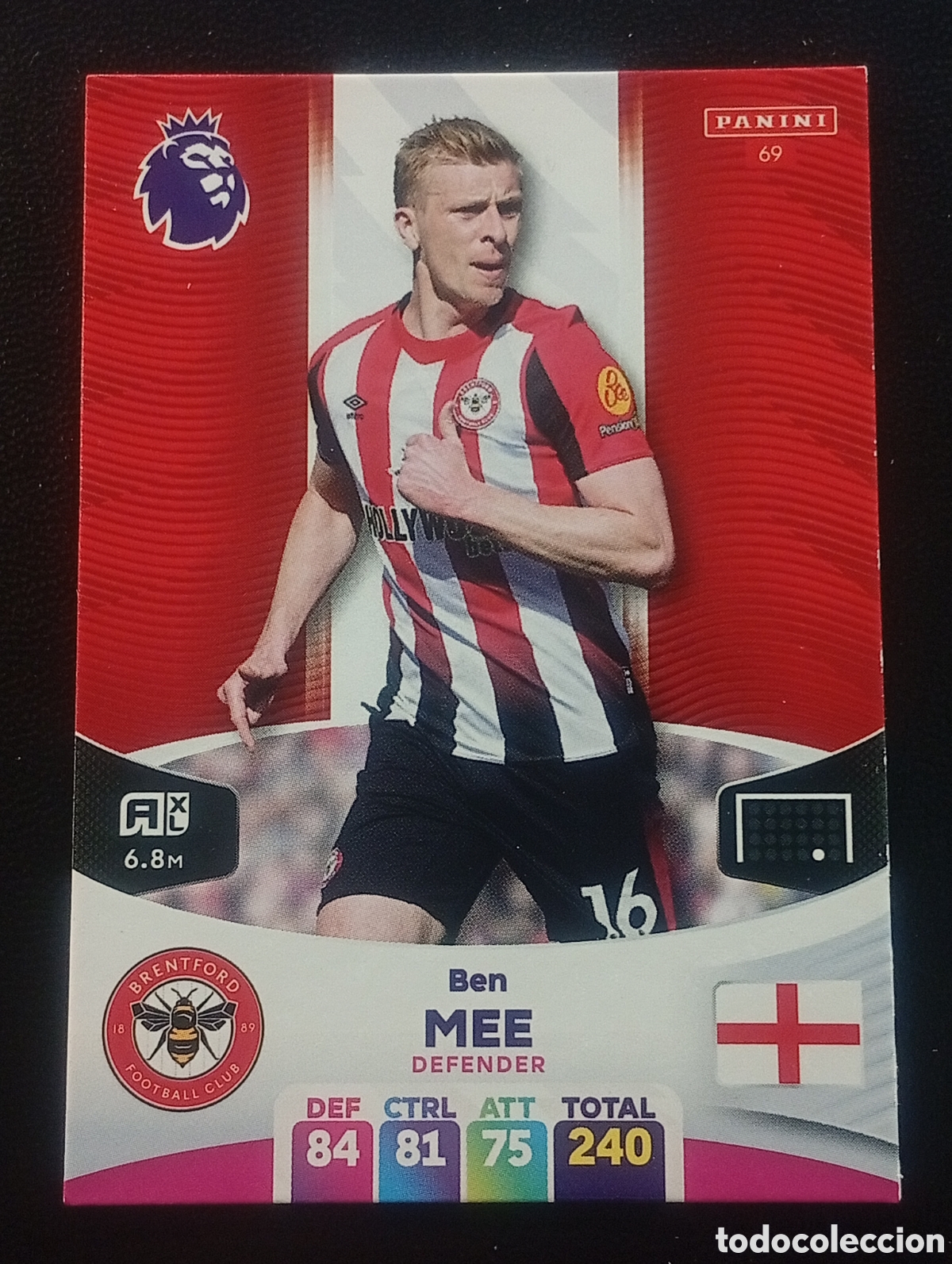 Cromos de F&uacute;tbol: 69 BEN MEE BRENTFORD 2023 2024 ADRENALYN XL PREMIER LEAGUE PANINI CROMOS CARDS TOPPS