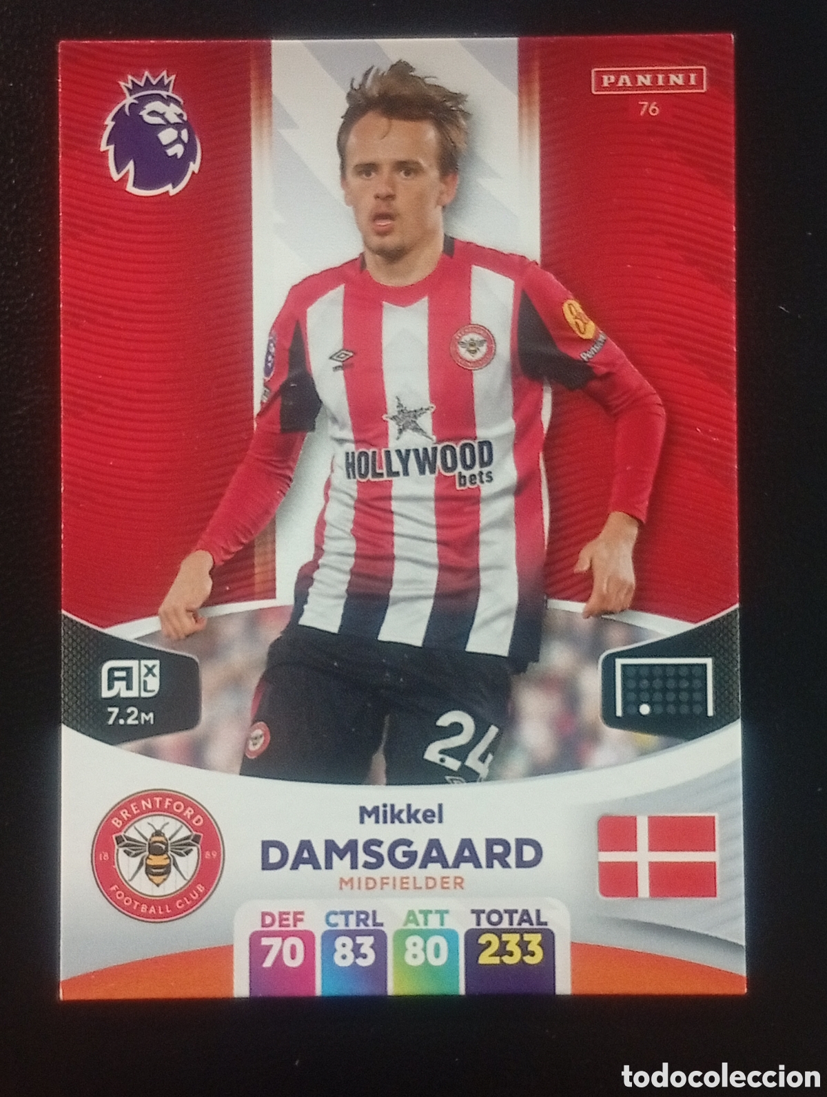 Cromos de F&uacute;tbol: 76 DAMSGAARD BRENTFORD 2023 2024 ADRENALYN XL PREMIER LEAGUE PANINI CROMOS CARDS TOPPS
