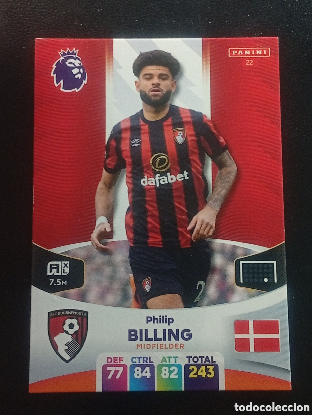 Cromos de F&uacute;tbol: 22 PHILIP BILLING BOURNEMOUTH 2023 2024 ADRENALYN XL PREMIER LEAGUE PANINI CROMOS CARDS TOPPS