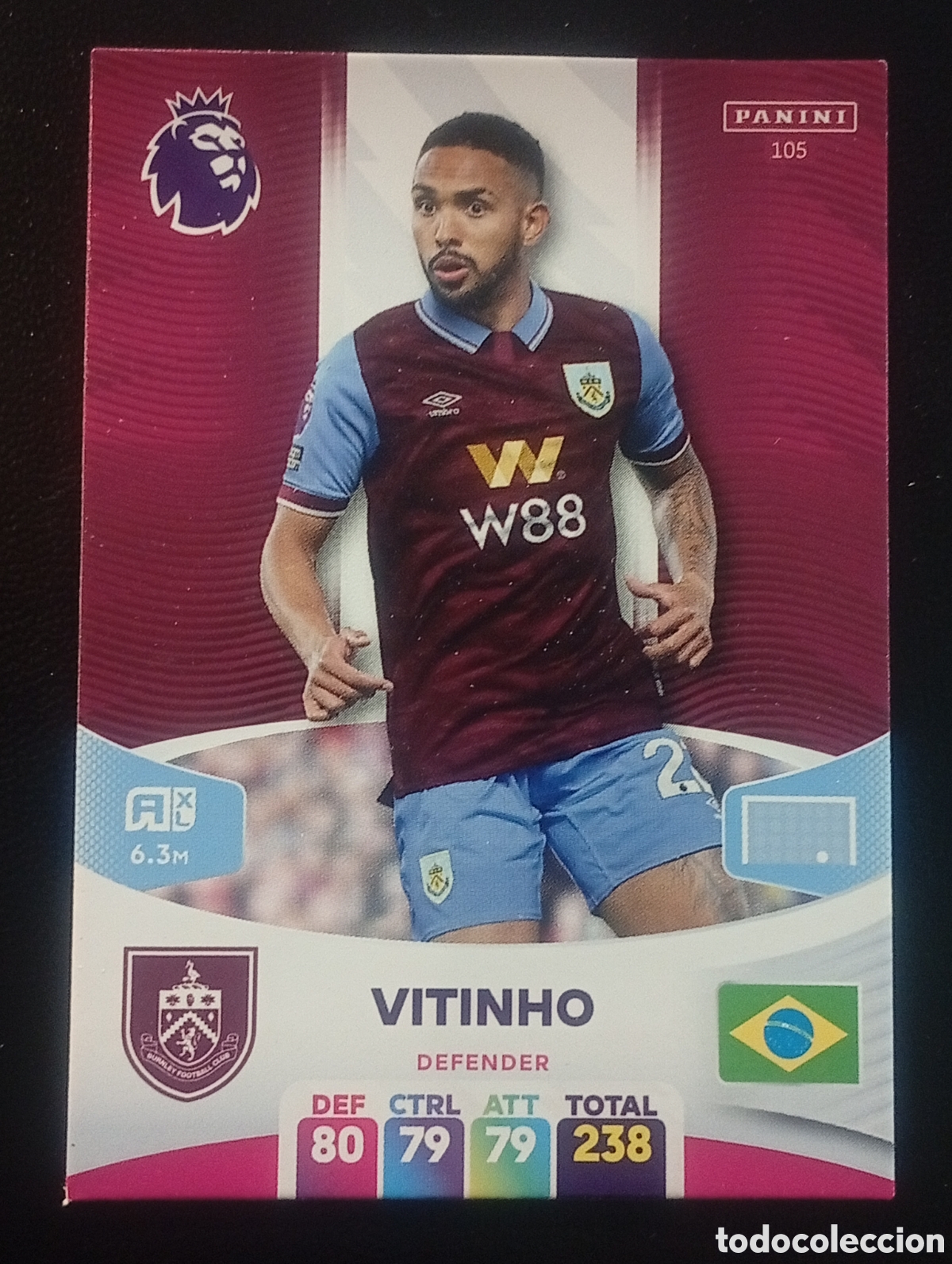 Cromos de F&uacute;tbol: 105 VITINHO BURNLEY 2023 2024 ADRENALYN XL PREMIER LEAGUE PANINI CROMOS CARDS TOPPS