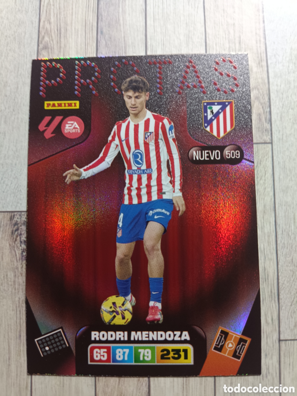 Fu&szlig;ball-Sticker: 509 RODRI MENDOZA NUEVO PROTAS ATL&Eacute;TICO DE MADRID ADRENALYN XL LIGA 2025 2026 PANINI 25 26