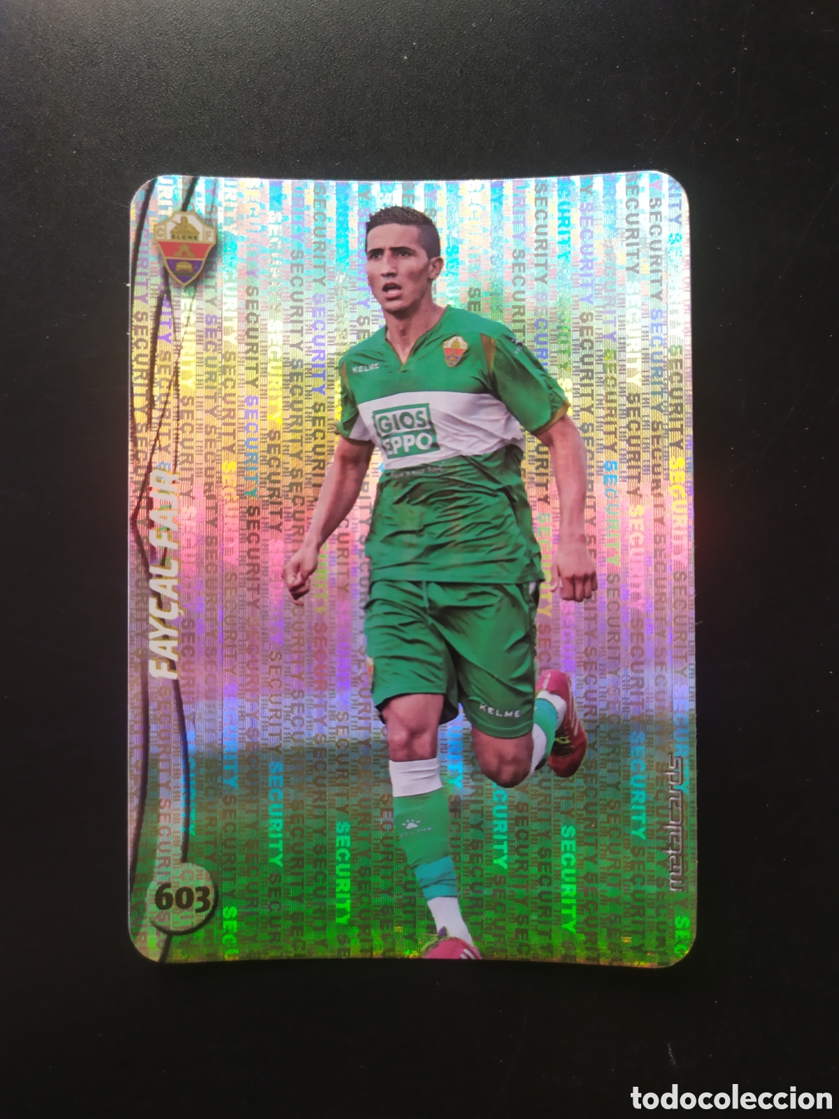 Cromos de F&uacute;tbol: Mundicromo fichas Liga 2014 2015 14 15 Faycal Fajr top brillo security n&deg; 603 Elche