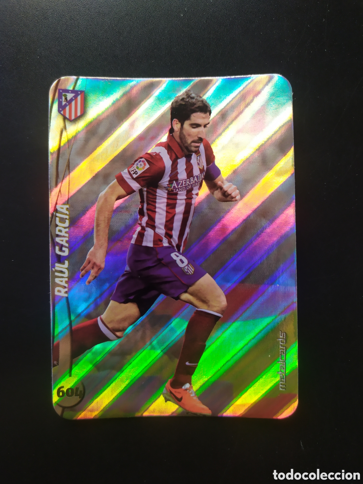 Cromos de F&uacute;tbol: Mundicromo fichas Liga 2014 2015 14 15 Ra&uacute;l Garc&iacute;a top brillo rayas n&deg; 604 Atl&eacute;tico Madrid