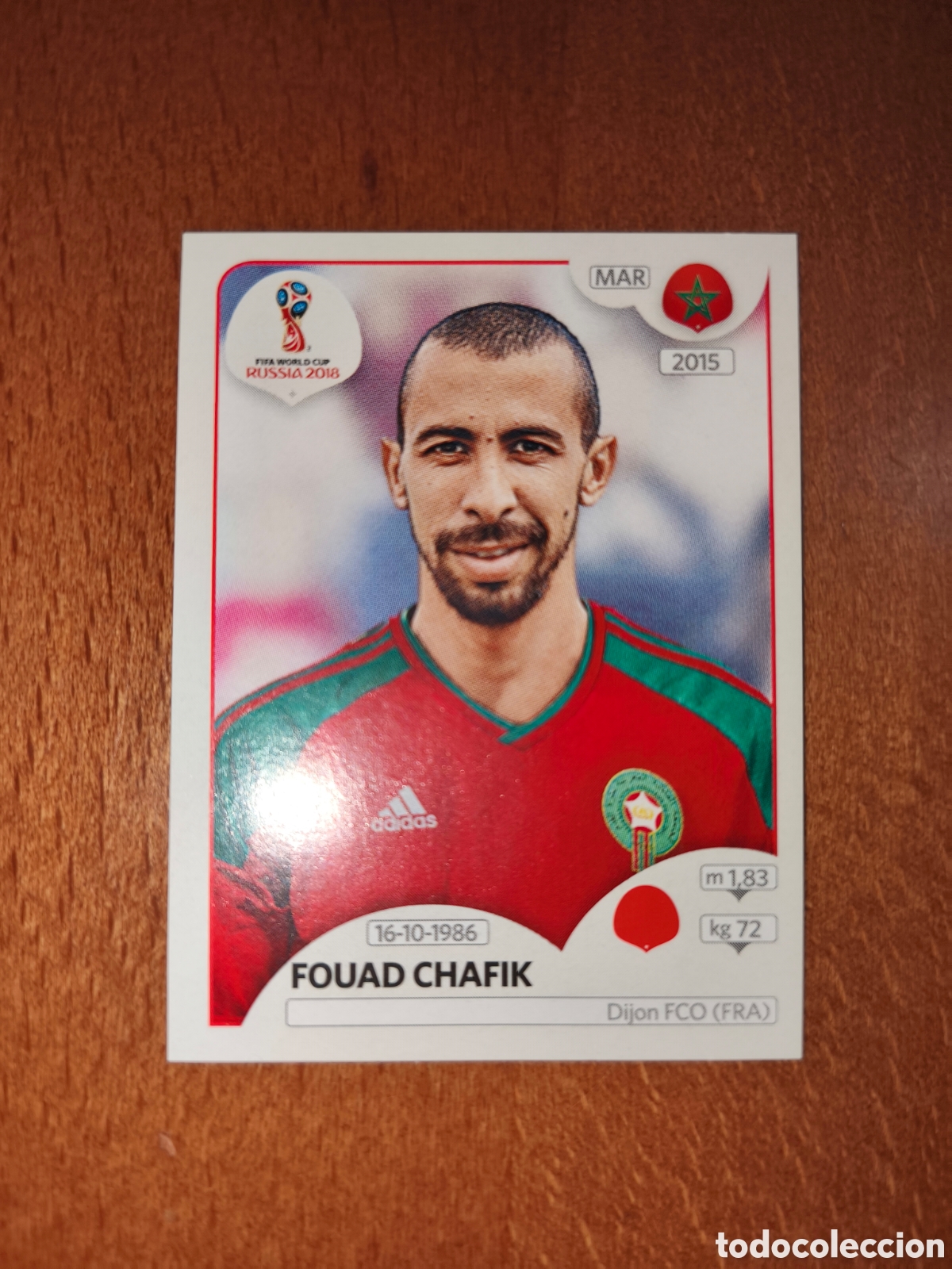 Cromos de F&uacute;tbol: Fouad Chafik n&deg;158 Fifa World Cup Rusia Russia 2018 Marruecos