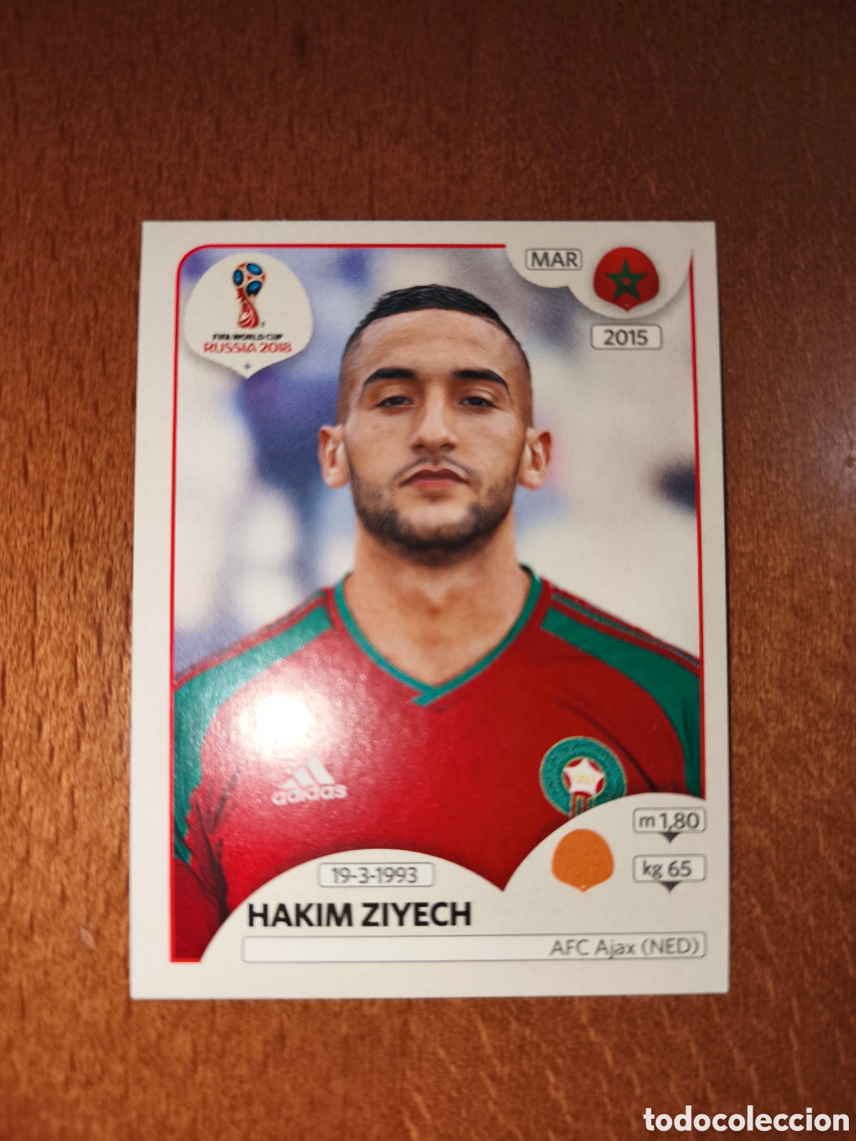 Cromos de F&uacute;tbol: Hakim Ziyech n&deg;166 Fifa World Cup Rusia Russia 2018 Marruecos
