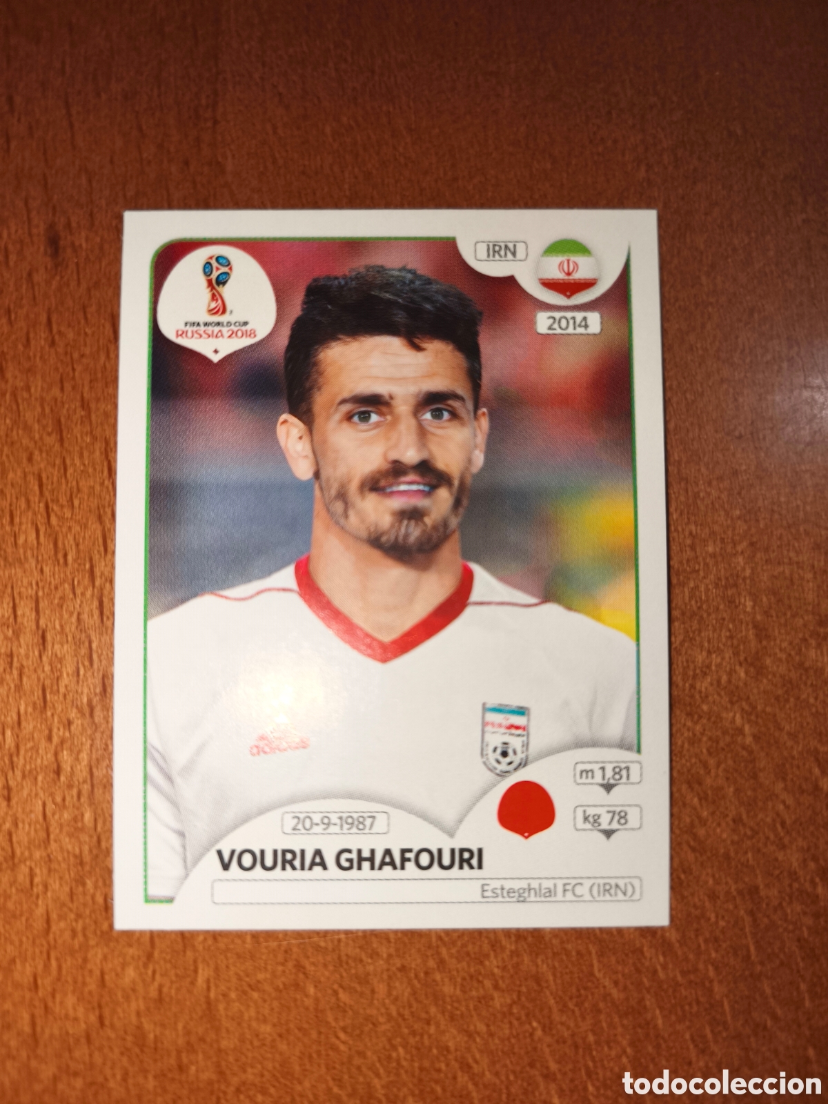 Cromos de F&uacute;tbol: Vouria Ghafouri n&deg;176 Fifa World Cup Rusia Russia 2018 Ir&aacute;n