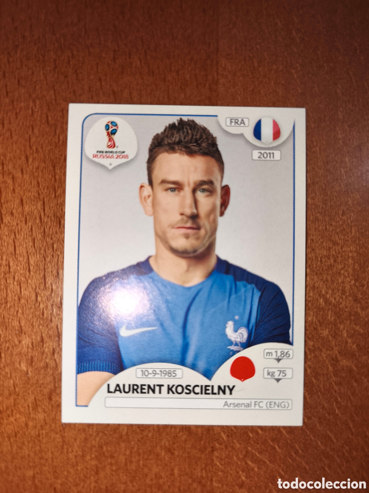 Cromos de F&uacute;tbol: Laurent Koscielny n&deg;200 Fifa World Cup Rusia Russia 2018 Francia
