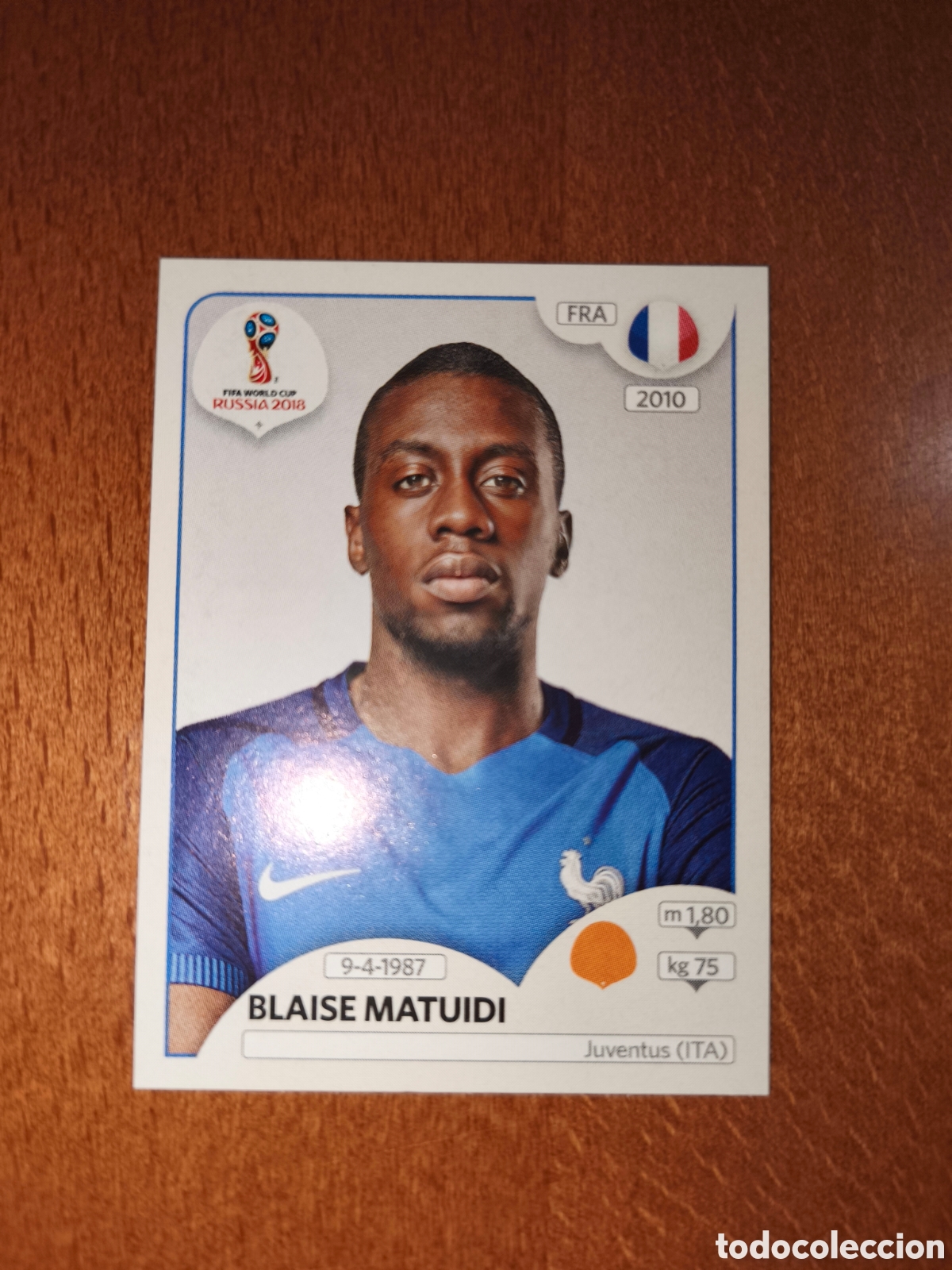 Cromos de F&uacute;tbol: Blaise Matuidi n&deg;201 Fifa World Cup Rusia Russia 2018 Francia