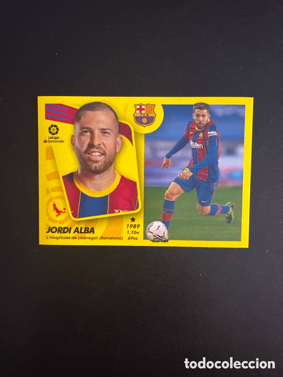 Cromos de F&uacute;tbol: JORDI ALBA BARCELONA N&Uacute;MERO 12 LIGA ESTE 2021 2022