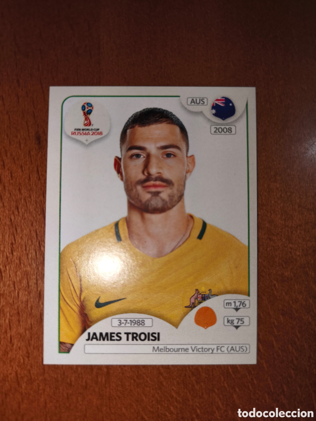 Cromos de F&uacute;tbol: James Troisi n&deg;223 Fifa World Cup Rusia Russia 2018 Australia