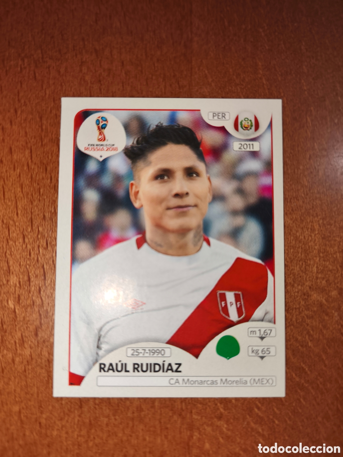 Cromos de F&uacute;tbol: Ra&uacute;l Ruidiaz n&deg;250 Fifa World Cup Rusia Russia 2018 Per&uacute;