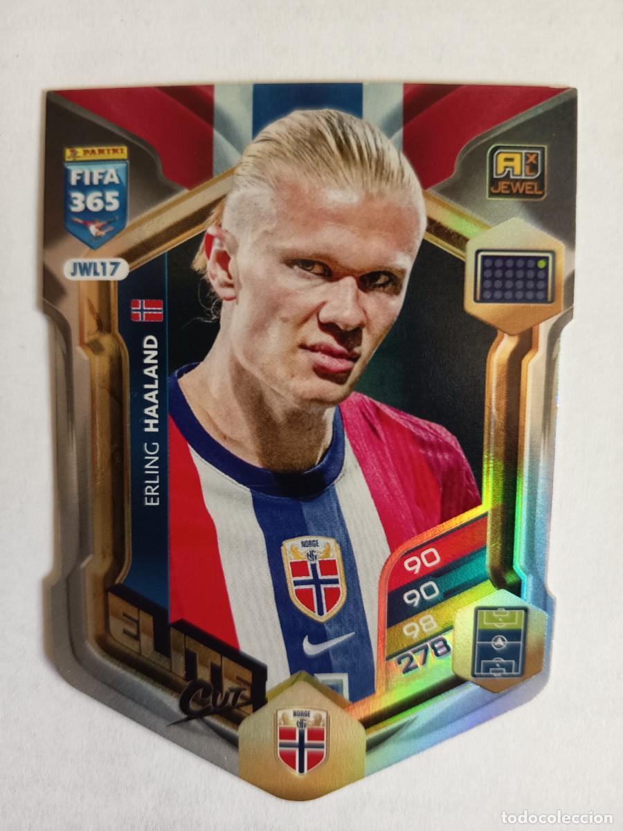 Cromos de F&uacute;tbol: CARD JWL17 ELITE CUT ERLING HAALAND NORUEGA NORWAY - ADRENALYN XL FIFA 365 2025 2026 25 26 PANINI