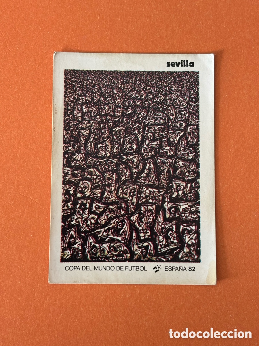 Cromos de F&uacute;tbol: CARTEL CIUDAD SEVILLA 7 MUNDIAL ESPA&Ntilde;A 1982 82 PANINI NUNCA PEGADO SIN PEGAR