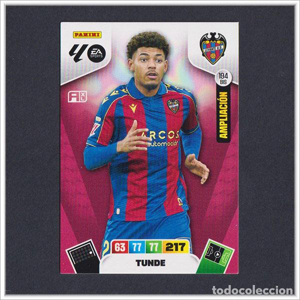 Cromos de Futebol: ADRENALYN XL 2025 2026 25 26 PANINI TUNDE 194 BIS AMPLIACI&Oacute;N LEVANTE ALBUM LIGA COLECCI&Oacute;N