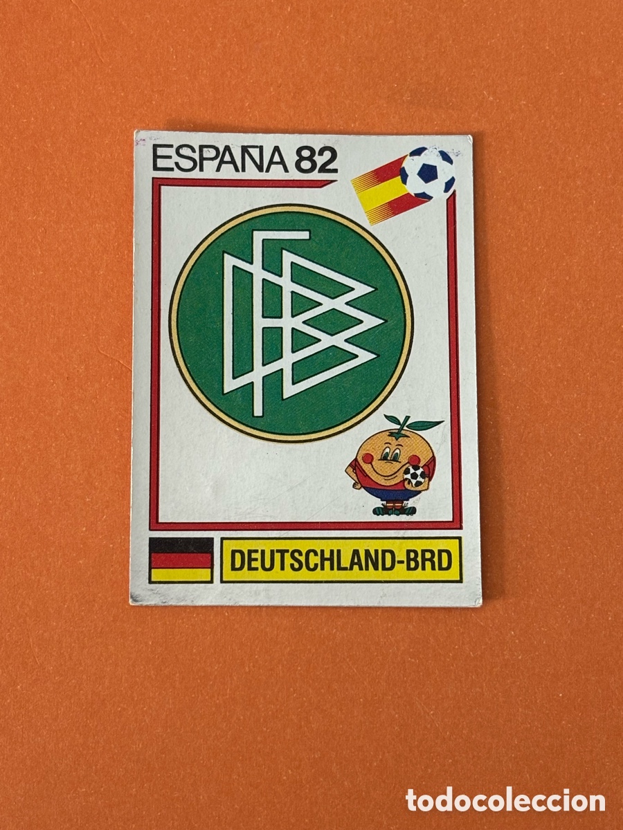 Figurine di Calcio: ESCUDO SELECCION ALEMANIA 110 MUNDIAL ESPA&Ntilde;A 1982 82 PANINI NUNCA PEGADO SIN PEGAR
