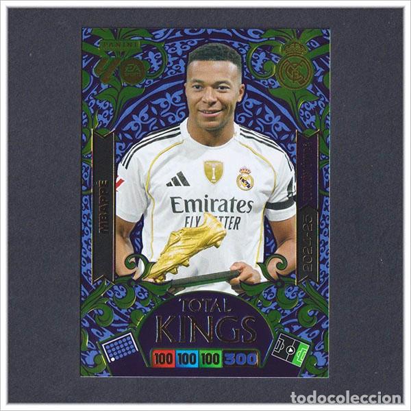 Cromos de F&uacute;tbol: ADRENALYN XL 2025 2026 25 26 PANINI MBAPPE BOTA DE ORO REAL MADRID EDICI&Oacute;N &Uacute;NICA LIGA TOTAL KINGS