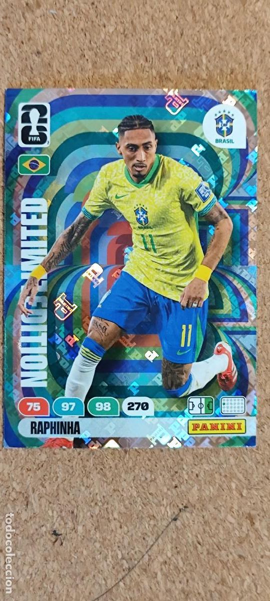Cromos de F&uacute;tbol: ADRENALYN XL FIFA WORLD CUP 2026 CARD LIMITED EDITION RAPHINHA BRASIL # PANINI