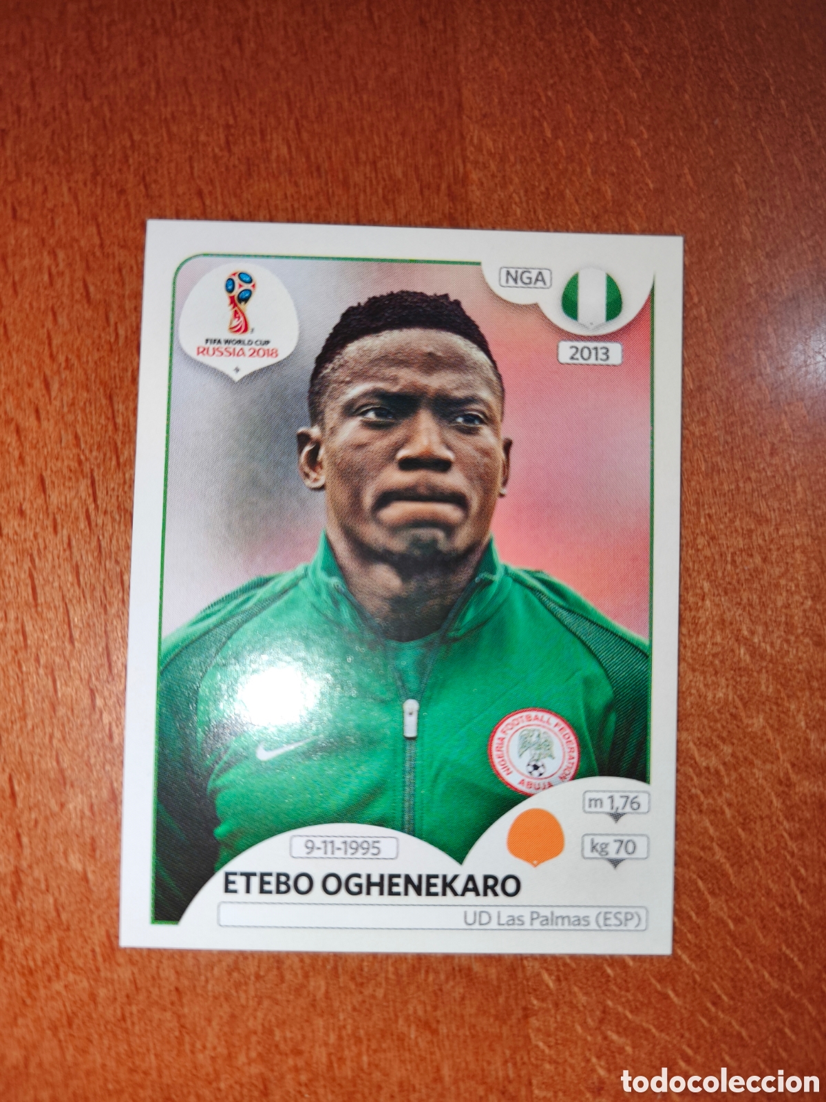 Football Stickers: Etebo Oghenekaro n&deg;343 Fifa World Cup Rusia Russia 2018 Nigeria