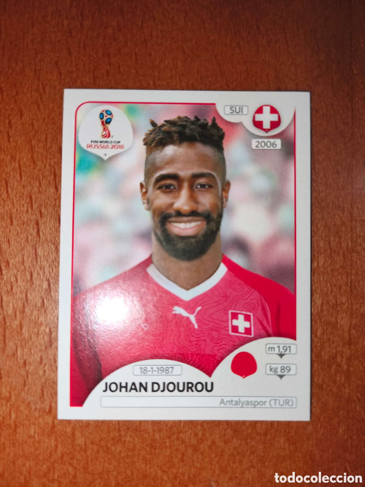 Figurine di Calcio: Johan Djourou n&deg;379 Fifa World Cup Rusia Russia 2018 Suiza