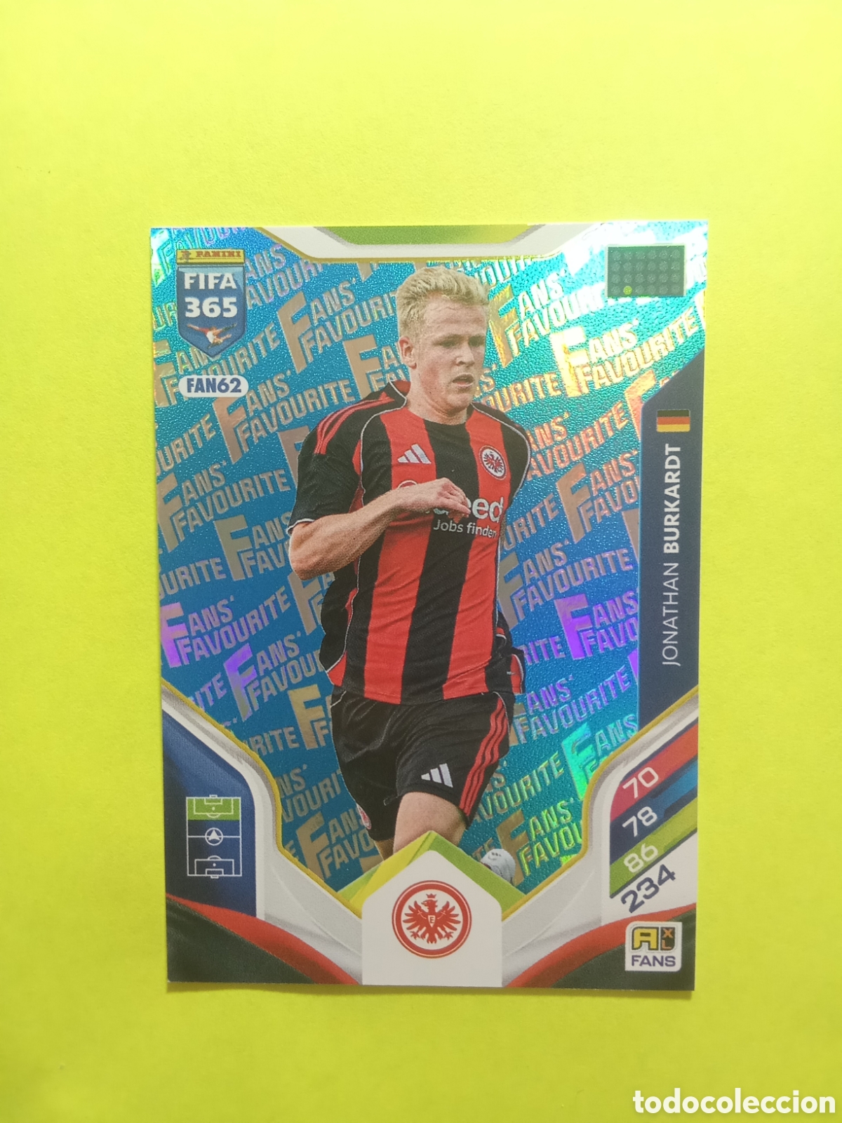 Cromos de Futebol: CROMO FAN 62 BURKARDT EINTRACH AZUL BLUE FAN FAVOURITE FIFA 365 2026 ADRENALYN 25-26