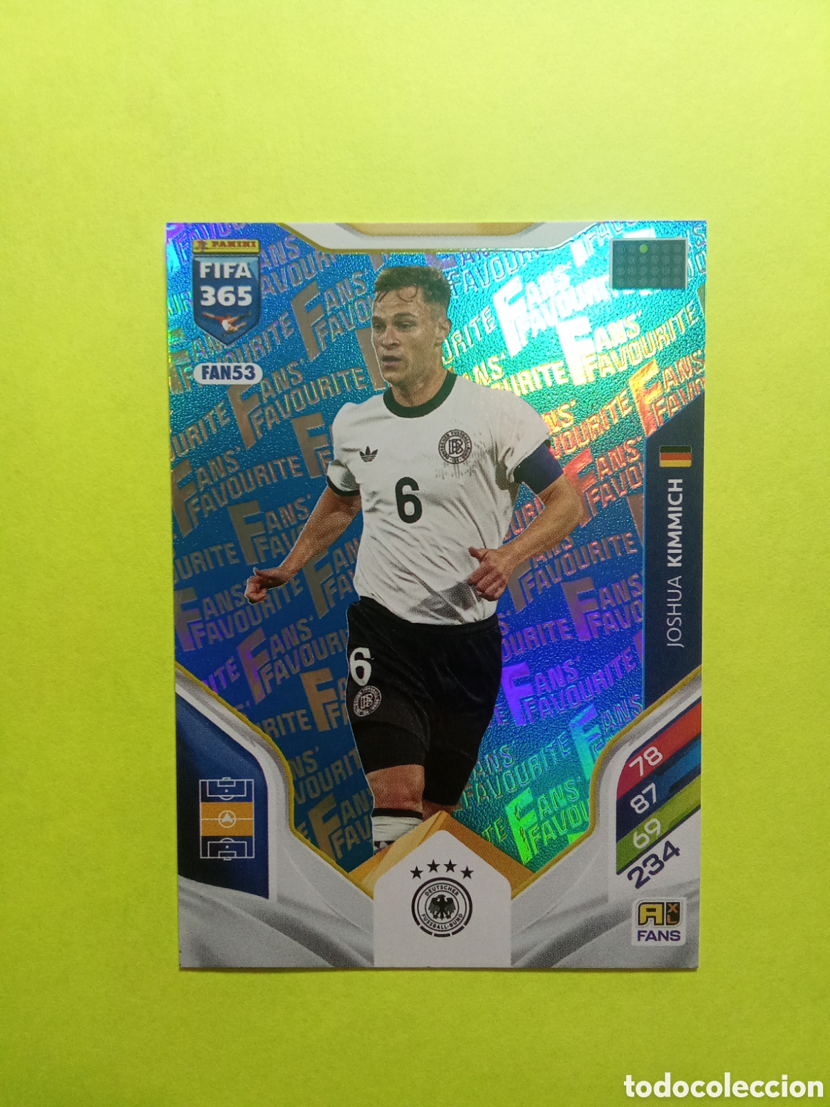 Figurine di Calcio: CROMO FAN 53 KIMMICH ALEMANIA AZUL BLUE FAN FAVOURITE FIFA 365 2026 ADRENALYN 25-26