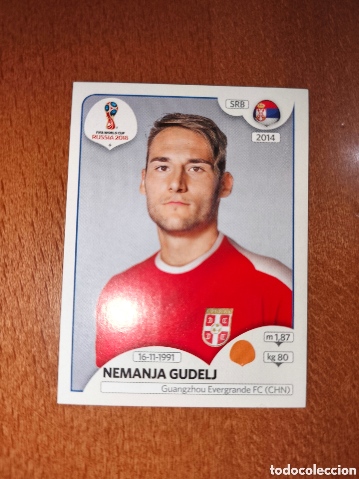 Figurine di Calcio: Nemanja Gudelj n&deg;427 Fifa World Cup Rusia Russia 2018 Serbia
