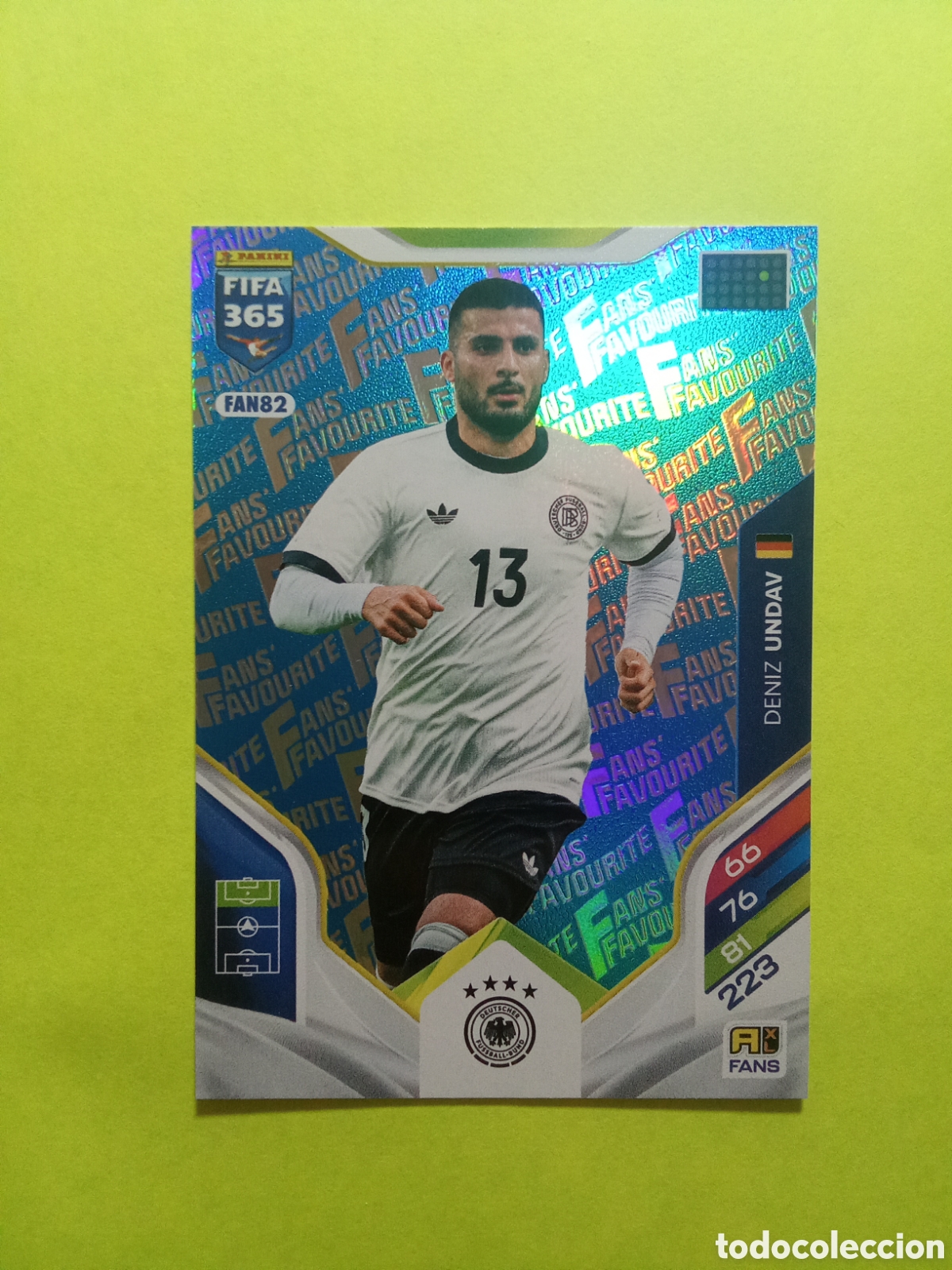 Figurine di Calcio: CROMO FAN 82 UNDAV ALEMANIA AZUL BLUE FAN FAVOURITE FIFA 365 2026 ADRENALYN 25-26