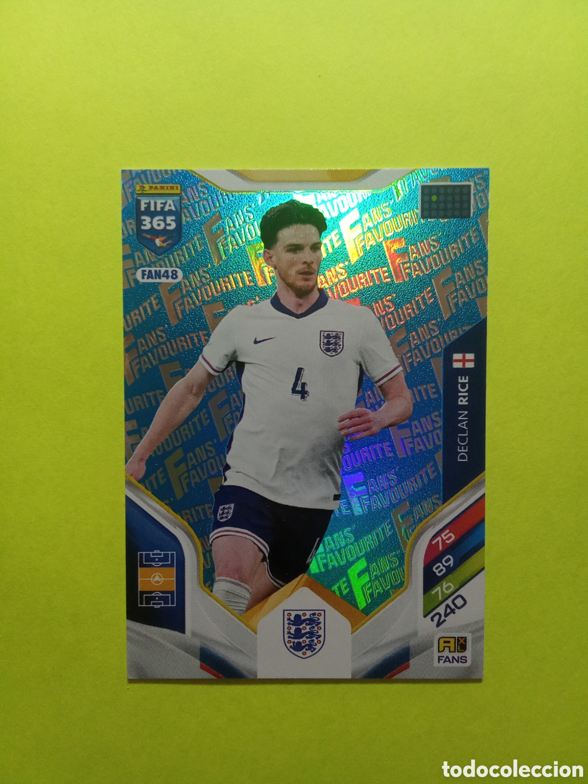 Figurine di Calcio: CROMO FAN 48 RICE INGLATERRA AZUL BLUE FAN FAVOURITE FIFA 365 2026 ADRENALYN 25-26