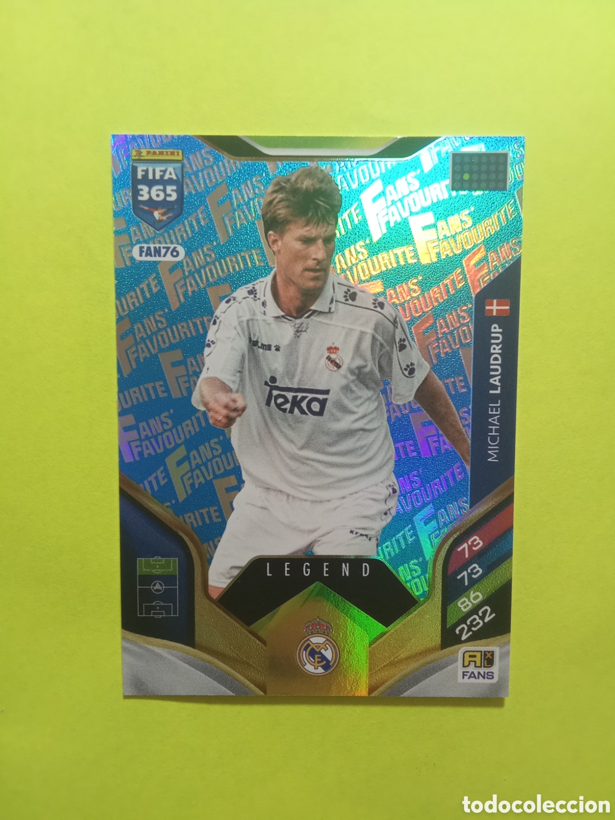 Figurine di Calcio: CROMO FAN 76 LAUDRUP LEGEND REAL MADRID AZUL BLUE FAN FAVOURITE FIFA 365 2026 ADRENALYN 25-26