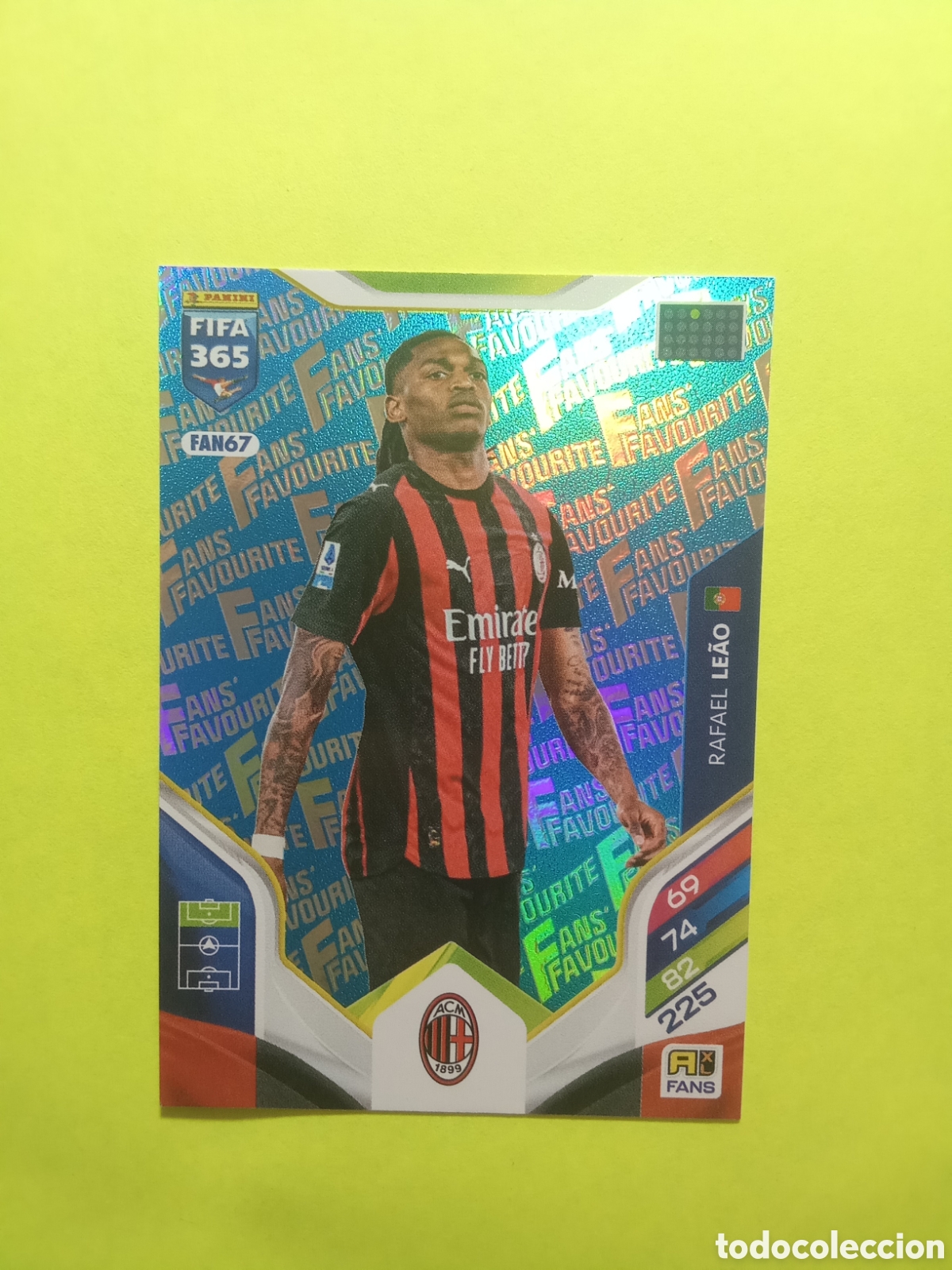 Figurine di Calcio: CROMO FAN 67 LEAO MILAN AZUL BLUE FAN FAVOURITE FIFA 365 2026 ADRENALYN 25-26