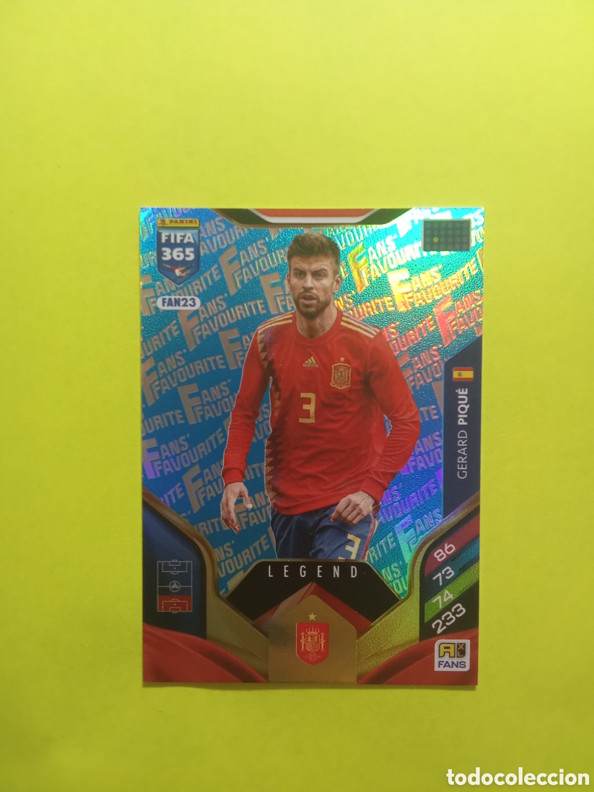 Cromos de F&uacute;tbol: CROMO FAN 23 PIQUE LEGEND ESPA&Ntilde;A AZUL BLUE FAN FAVOURITE FIFA 365 2026 ADRENALYN 25-26