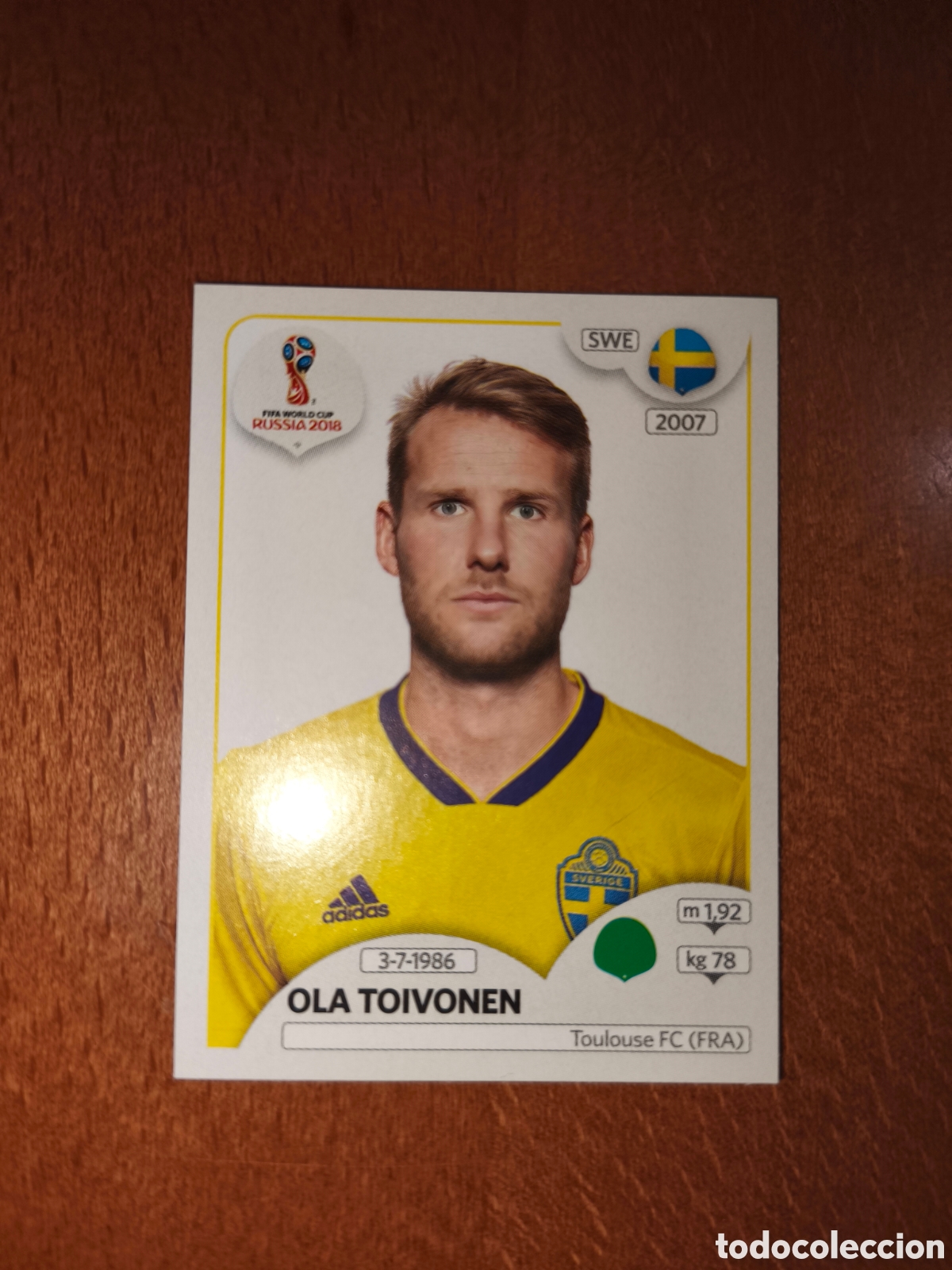 Cromos de F&uacute;tbol: Ola Toivonen n&deg;491 Fifa World Cup Rusia Russia 2018 Suecia
