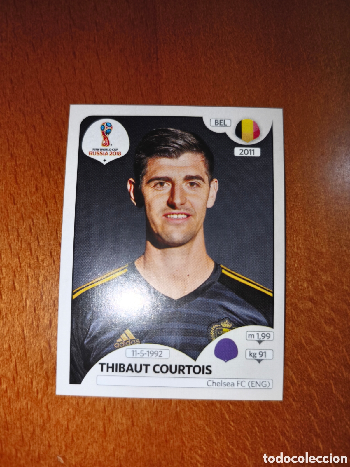 Cromos de F&uacute;tbol: Thibaut Courtois n&deg;514 Fifa World Cup Rusia Russia 2018 B&eacute;lgica