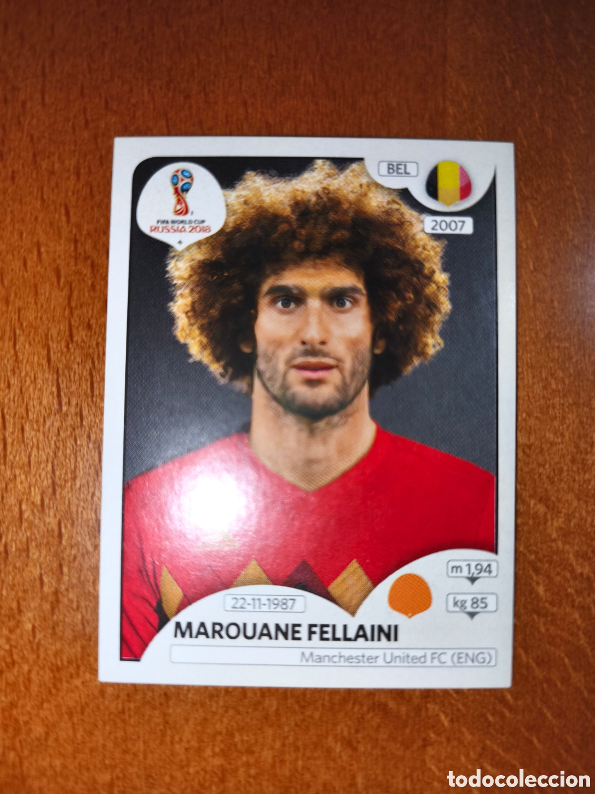 Cromos de F&uacute;tbol: Marouane Fellaini n&deg;523 Fifa World Cup Rusia Russia 2018 B&eacute;lgica