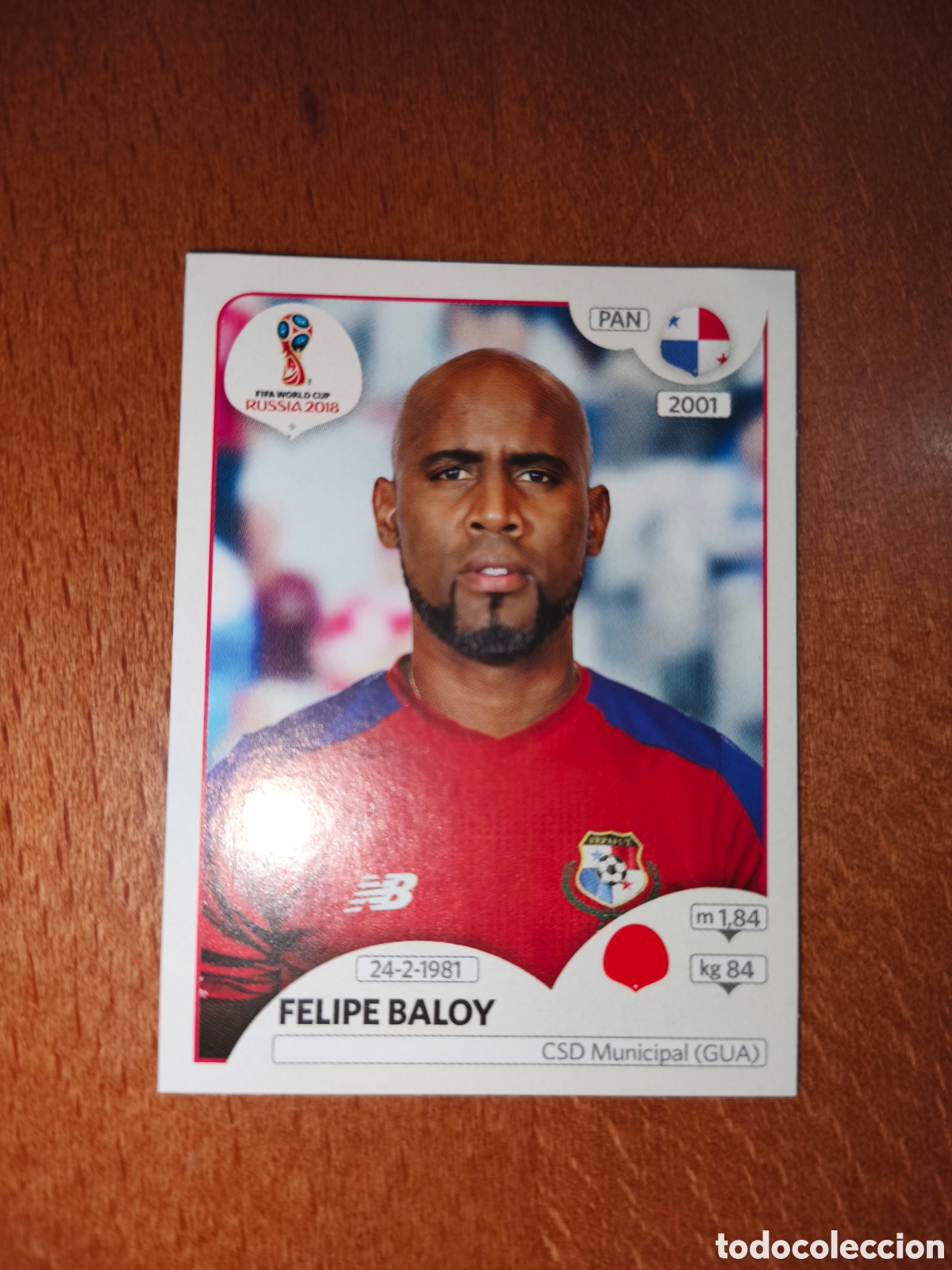Cartes &agrave; collectionner de Football: Felipe Baloy n&deg;542 Fifa World Cup Rusia Russia 2018 Panam&aacute;