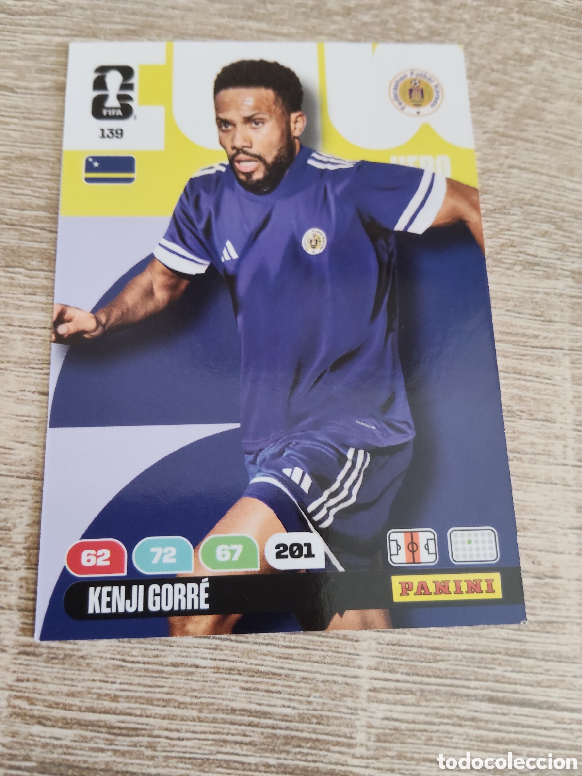 Cromos de F&uacute;tbol: Panini Adrenalyn mundial 2026 139 Kenji Gorre Cura&ccedil;ao