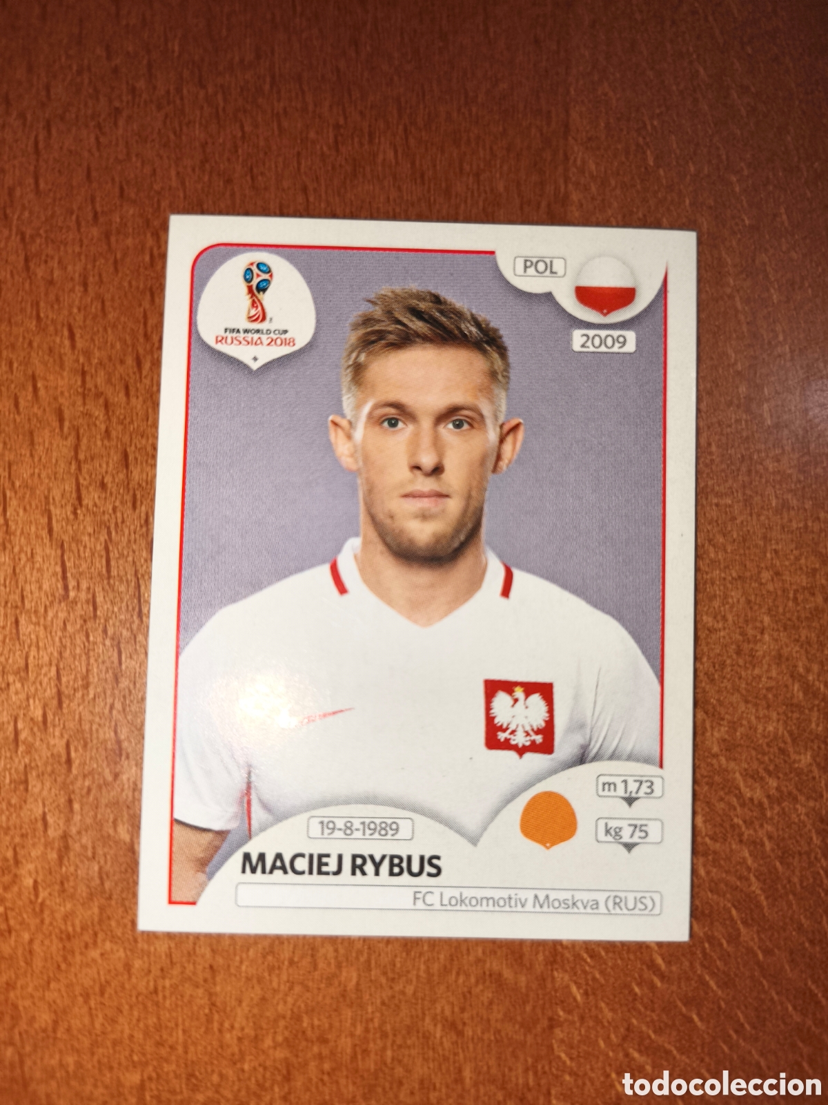Cromos de F&uacute;tbol: Maciej Rybus n&deg;602 Fifa World Cup Rusia Russia 2018 Polonia