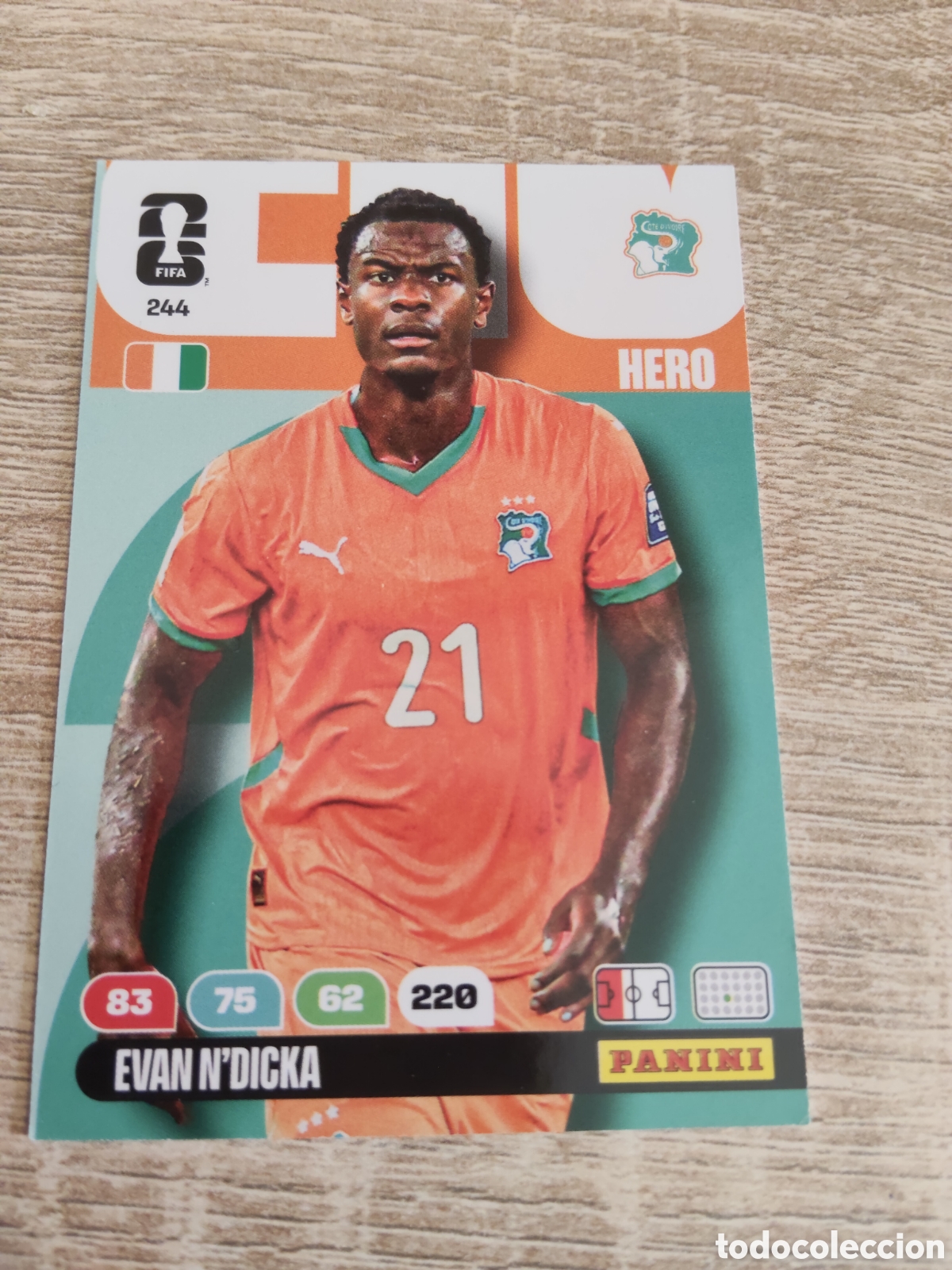 Cromos de F&uacute;tbol: Panini Adrenalyn mundial 2026 244 Evan N'Dicka Costa de Marfil