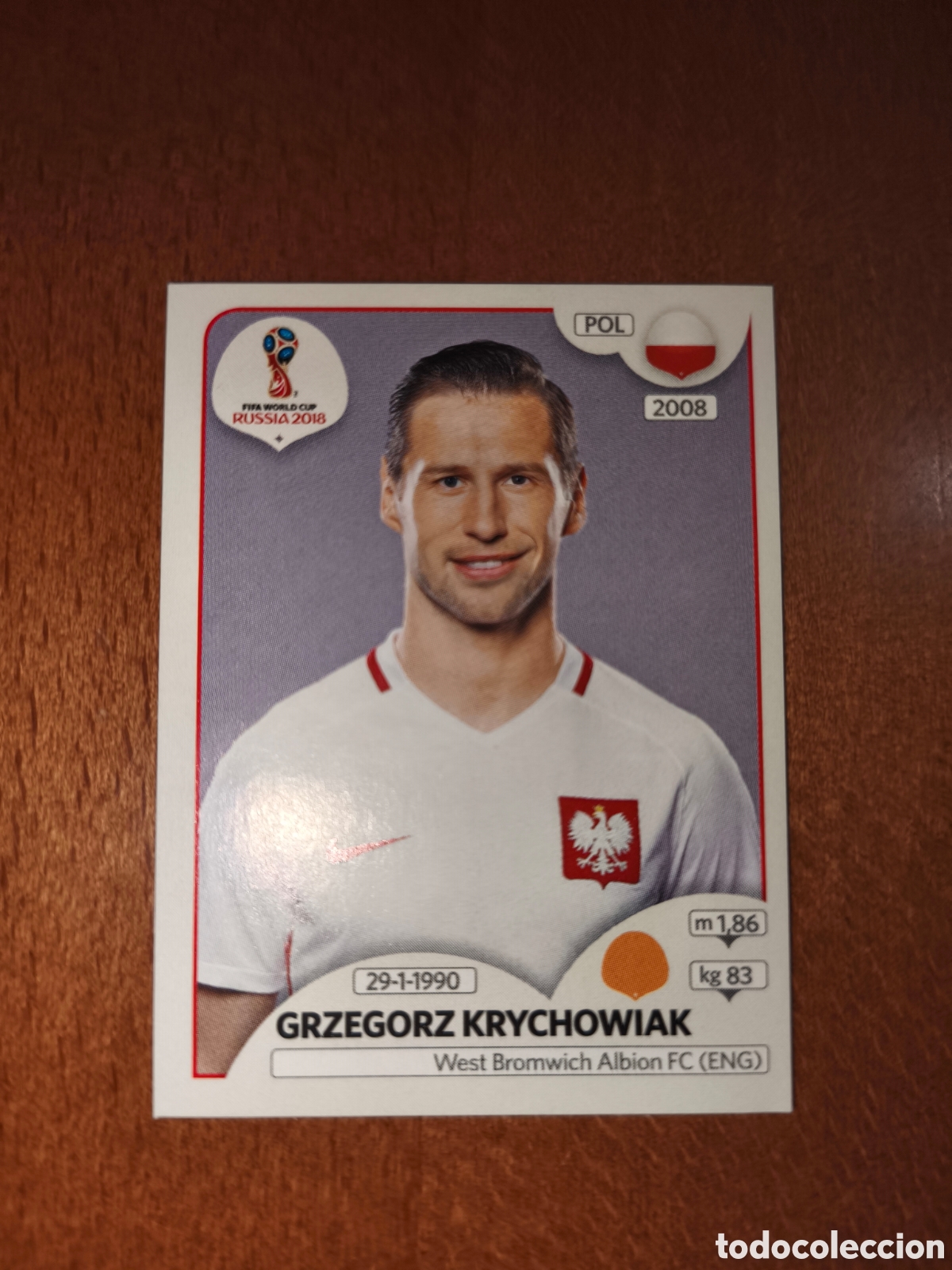 Cromos de F&uacute;tbol: Grzegorz Krychowiak n&deg;605 Fifa World Cup Rusia Russia 2018 Polonia