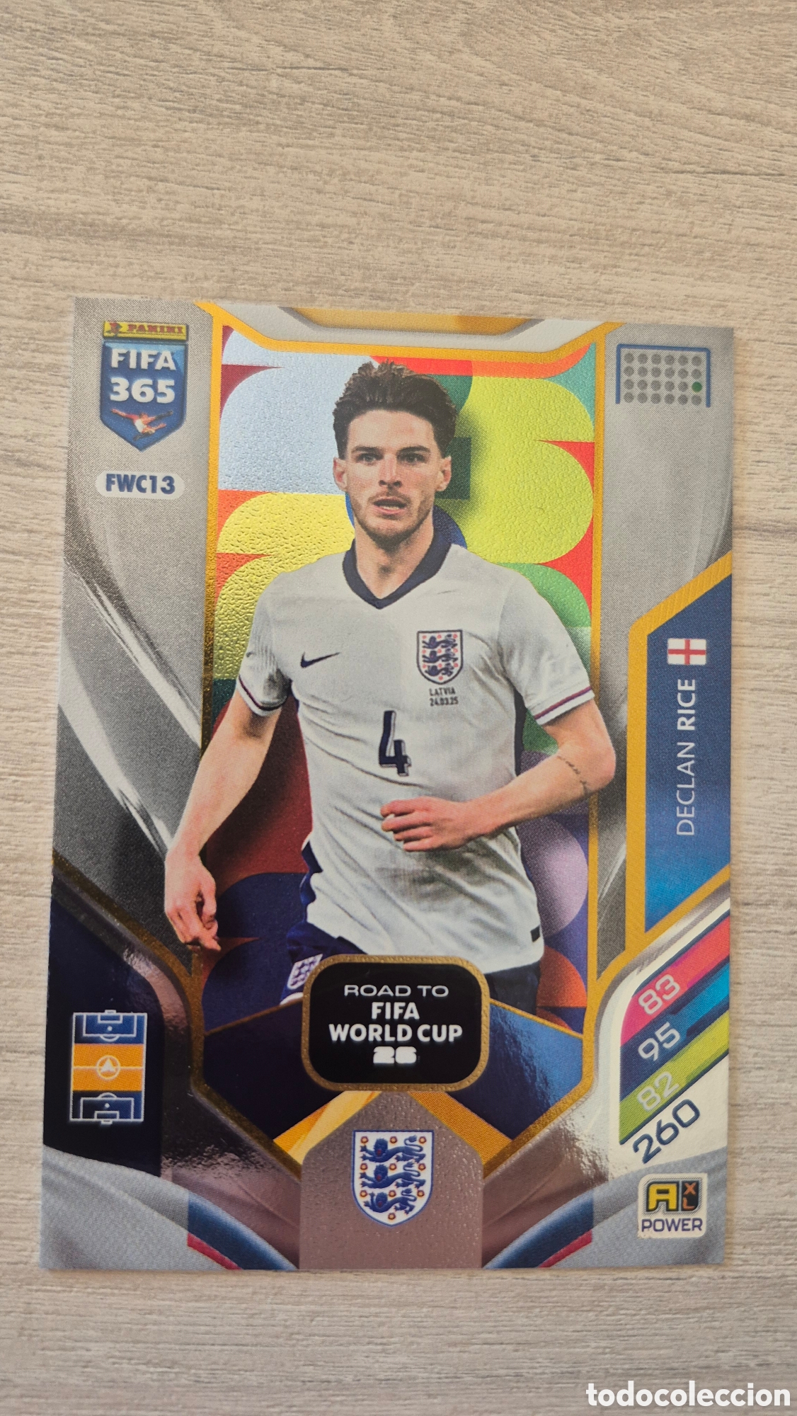 Cromos de F&uacute;tbol: FWC13 Inglaterra Rice FIFA 365 Road to FIFA World Cup 26