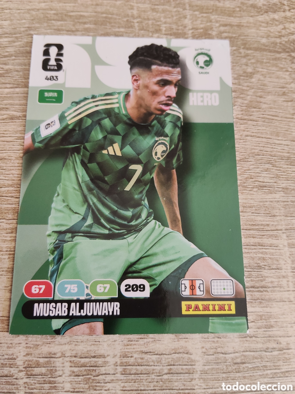 Cromos de F&uacute;tbol: Panini Adrenalyn mundial 2026 403 Musab Aljuwayr Arabia Saud&iacute;
