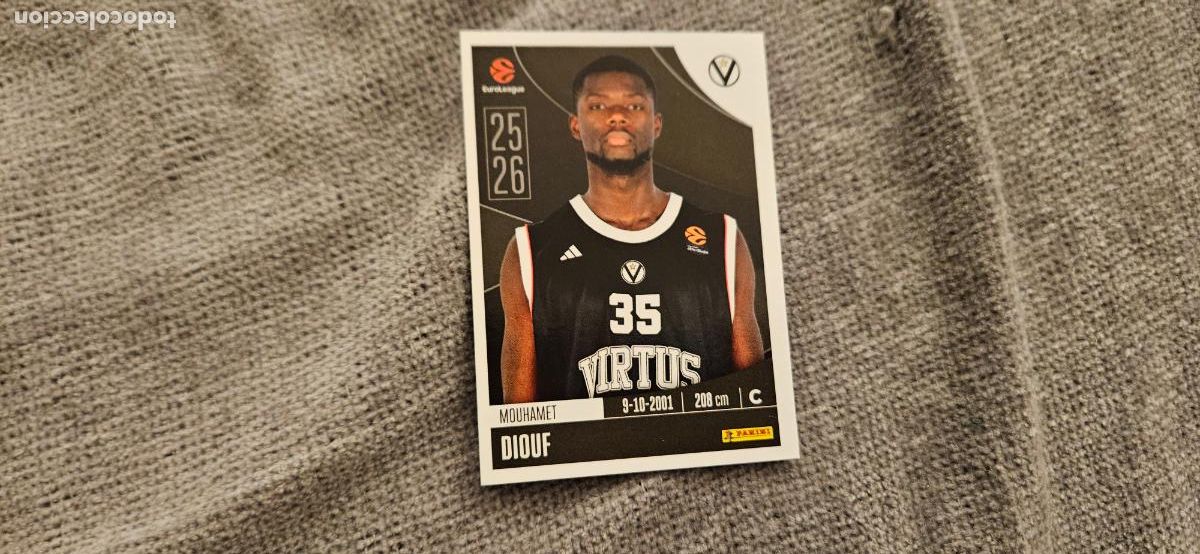 Cromos de Futebol: bologna diouf 366 euroliga 2025 2026 25 26 trading card