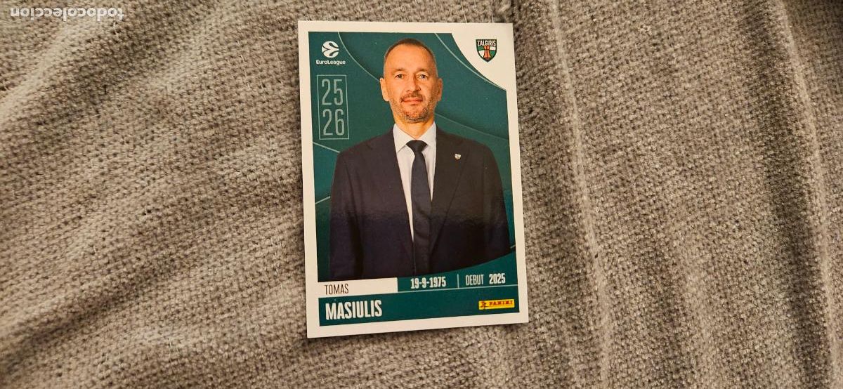Cromos de Futebol: zalgiris 368 masiulis euroliga 2025 2026 25 26 trading card