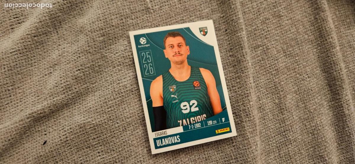 Cromos de Futebol: zalgiris ulanovas 380 euroliga euroleague 2025 2026 25 26 trading card