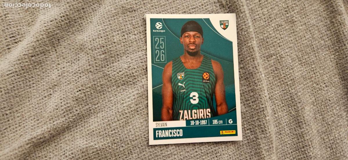 Cromos de Futebol: zalgiris francisco 370 euroliga 2025 2026 25 26 trading card