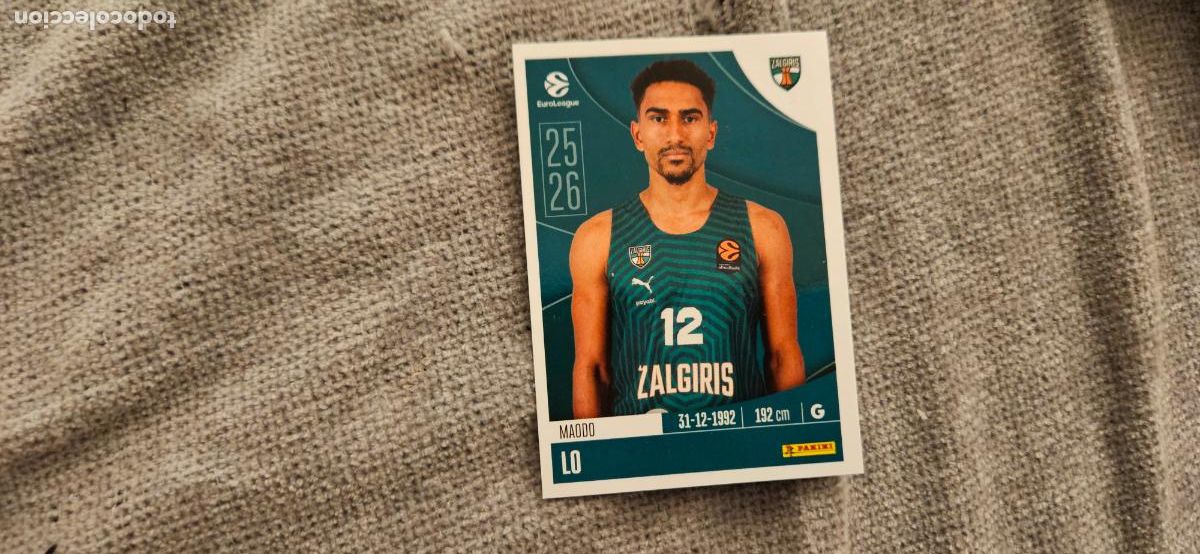 Cromos de Futebol: zalgiris lo 373 euroliga 2025 2026 25 26 trading card
