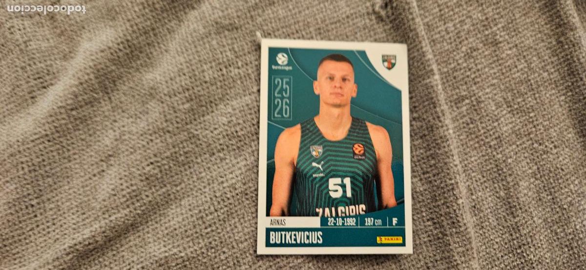 Cromos de Futebol: zalgiris butkevicius 379 euroliga euroleague 2025 2026 25 26 trading card