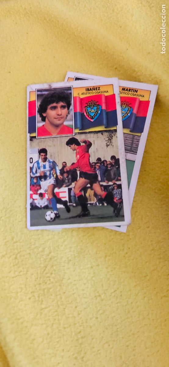 Cromos de F&uacute;tbol: osasuna iba&ntilde;ez este 1990 1991 90 91 despegado trading card